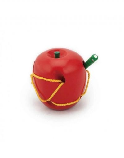 Viga, дървена ябълка, детска игра, детска дървена ябълка с червейче, детска дървена играчка 