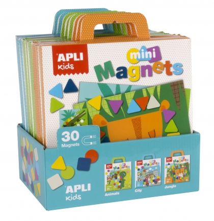 APLI, мини, магнитна, игра, джунгла, с цветни, магнитни, триъгълничета, игри, играчка, играчки