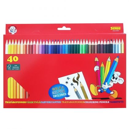 Sense, комплект цветни моливи, детски моливи, моливи за рисуване, творчество с моливи, комплект за ученици, ученик, училище 