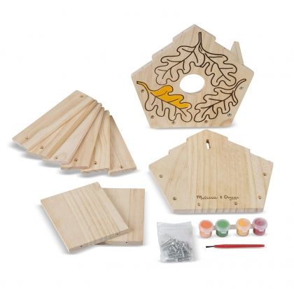 melissa & doug, дървена къщичка за птици, творчески комплект, дървена къщички, птици, къща, къщичка, творчество, игра, игри, играчка, играчки