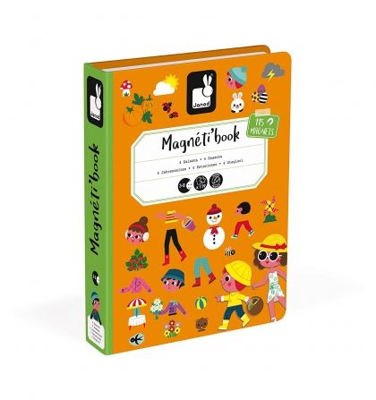 janod, магнитна, книга, магнитна книга, магнитна игра, сезони, сезон, игра, игри, играчка, играчки