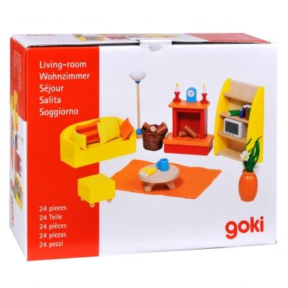 Goki, дневна стая за детска къща за кукли, дървена куклена къща, дървена къща за кукли, дървена кукленска къща, дървена къщичка за кукли, кукленска къща играчки, игри къща, играчка, играчки, игри, игра