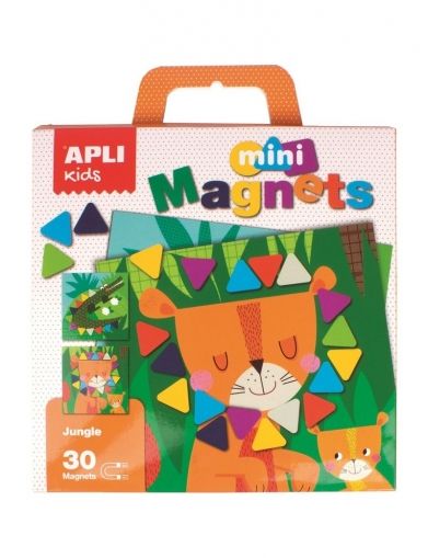 APLI, мини, магнитна, игра, джунгла, с цветни, магнитни, триъгълничета, игри, играчка, играчки