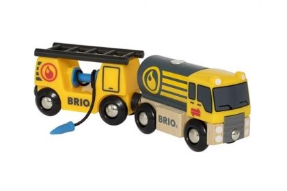 brio, камионче с вагон, камион, камионче, вагон, летище, товароподемен камион, гориво, игра, игри, играчка, играчки
