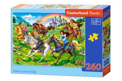 Castorland, принцеса, принцеси, кон, коне, поле, езда, пъзел, пъзели, puzzles, puzzle, пъзелите, пъзели