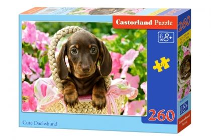 Castorland, куче, кучета, дакел, кошница, пъзел, пъзели, puzzles, puzzle, пъзелите, пъзели