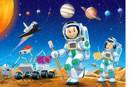 Castorland, космос, космонавт, космонавти, пъзел, пъзели, puzzles, puzzle, пъзелите, пъзели