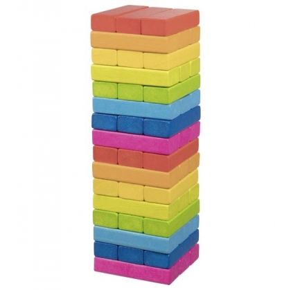 goki, дървена балансна кула, дъга, дървена кула, балансна кула, дженга, плочки, игра за баланс, баланс, игра, игри, играчка, играчки