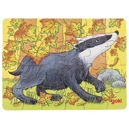 Goki - Дървен мини пъзел - Горски животни