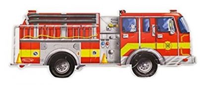melissa & doug, пъзел за под, пожарна, пожарникарски камион, камион, пъзел, пъзели, puzzle, puzzles