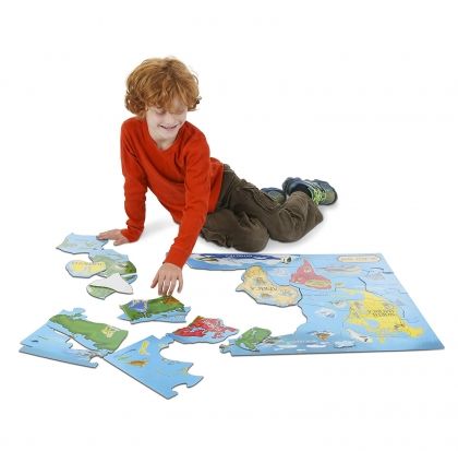 melissa & doug, пъзел за под, карта на света, континенти, посоки на света, изток, запад, север, юг, пъзел, пъзели, puzzle, puzzles