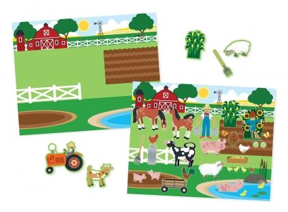 melissa & doug, стикери за многократна употреба, ферма, домашни животни, животни, море, джунгла, сафари, сцени, творчество със стикери, творчество, стикер, игра, игри, играчка, играчки