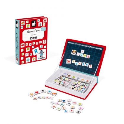 Janod, магнитна книга, книга за научаване на буквите, детска книга, книга, книга на немски, немски език, puzzle, puzzles 