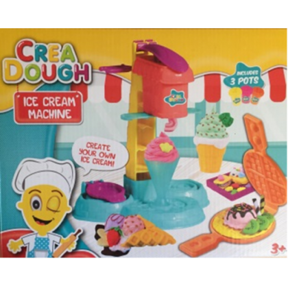 Crea Dough, творчески, комплект,  моделин,  моделини, машина за сладолед, творчество, комплекти, креативност, художествени, декорации, декориране, декорация, пластилин, пластилини, клей, игра, игри, играчка, играчки