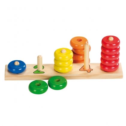 Goki, дървена низанка, научи се да броиш, дървена играчка, образователна играчка, играчка, играчки, игри, игра