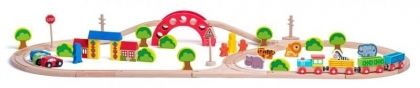 Woody, дърво, дървено, влакче, влак, с релси, в зоопарка, вагон, вагони, вагончета, зоопарка, животни, влакче с релси, дървено влакче с аксесоари, игра, игри, играчка, играчки