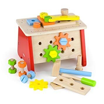 viga, дървена мини работилничка с инструменти, дървена работилница, кутия с инструменти, кутия, инструменти, гайки, винтове, отвертка, чук, гаечен ключ, дървена играчка, дървен комплект, игра, игри, играчка, играчки