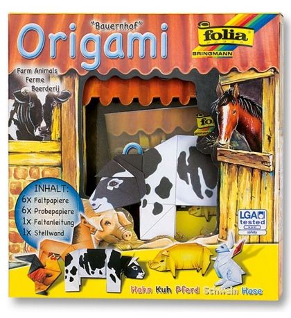 Folia, оригами, детски оригами, творчество с оригами, оригами за деца, животинки от оригами, креативен комплект с оригами 
