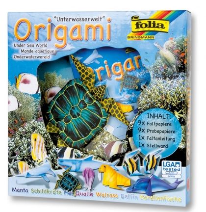 Folia, комплект за оригами, оригами за подводен свят, подводен свят, творчество за деца, оригами за деца 