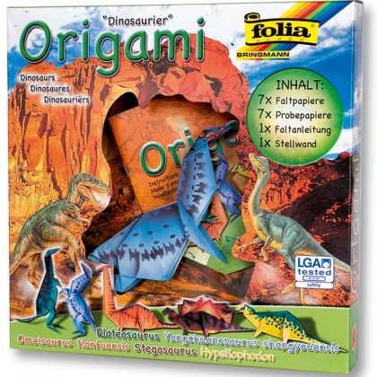 Folia, цветни оригами, оригами за деца, оригами с динозаври, оригами,  детски оригами 