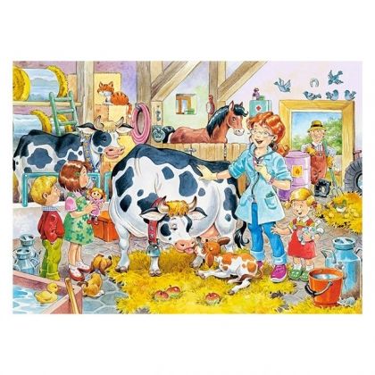 castorland, детски пъзел, 2 пъзела, ветеринарен лекар, ветеринар, лекар, животни, животинки, картина, забавен пъзел, пъзел, пъзели, puzzle, puzzles