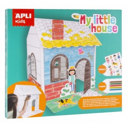 Apli, сглобяема къща, сглоби и оцвети къща, къща за сглобяване и оцветяване, детска къща за оцветяване, сглобяване, оцветяване 