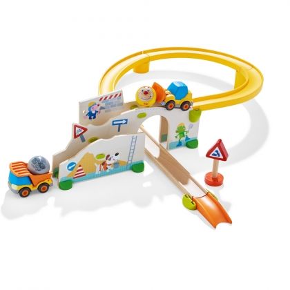 Haba, система, за детска игра, Kullerbü, строител, строители, строителен, комплект, строителна площадка, писта, самосвал, товарач,  игра, игри, играчка, играчки