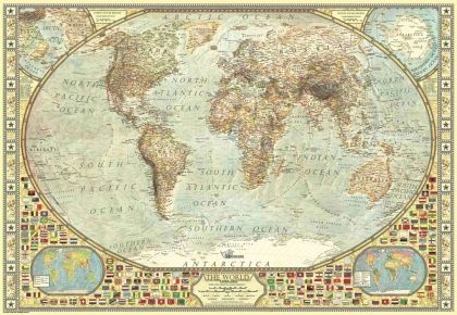 anatolian, карта на света, ретро карта на света, световна карта, континенти, океани, държави, география, забавен пъзел, картина, пъзел, пъзели, puzzle, puzzles
