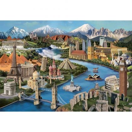 anatolian, известни забележителности, забележителности, сгради, айфелова кула, пиза, сидни, ню йорк, лондон, истанбул , забавен пъзел, картина, пъзел, пъзели, puzzle, puzzles