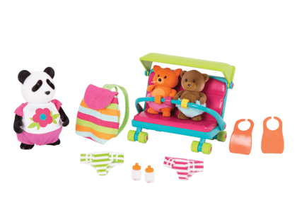 li`l woodzeez, комплект за игра, пандата детегледачка, панда, детегледачка, мечета, бебета, игра, игри, играчка, играчки