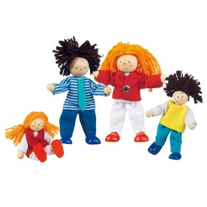 Goki, гъвкави кукли за куклена къща, кукленска къща, модерно семейство, къща за кукли, дървена играчка, образователна играчка, играчка, играчки, игри, игра