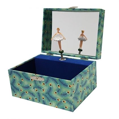 Trousselier, музикална кутия за бижута, музикална, кутия, балерина, танцуваща балерина, паун, кутия за бижута, бижута, музика, бижутерна кутия, игра, играчка, игри, играчки