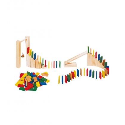 Goki, дървен конструктор, домино рали, дървена играчка, образователна играчка, играчка, играчки, игри, игра