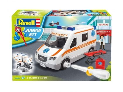 Revell, сглобяем модел, джуниър комплект, линейка, сглобяема количка, сглобяема линейка, сглобяема играчка, игра, игри, играчка, играчки 