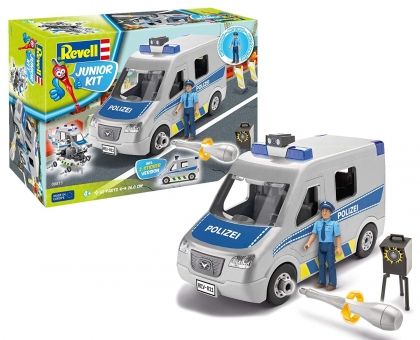 Revell, сглобяем модел, джуниър комплект, полицейски ван, полицейски служител, радар, сглобяем ван, сглобяема играчка, играчка за сглобяване, игра, игри, играчка, играчки 