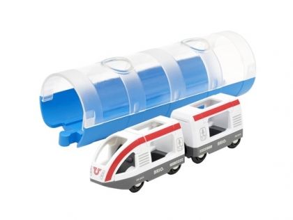 brio, комплект, влак и тунел, влак, тунел, релси, влакове, локомотив, вагон, аксесоари, игра, игри, играчка, играчки