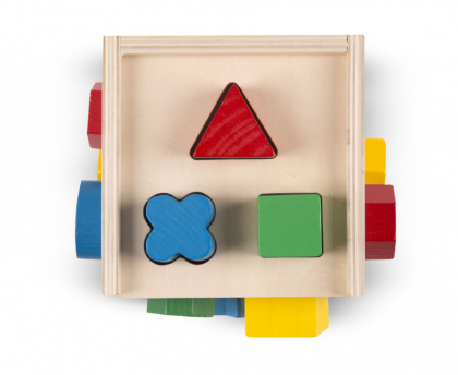 Melissa and Doug , дървено кубче за подреждане, кубче за сортиране, сортиране на кубчета, кубчета за подреждане, сортер, форми, цветове, форма, играч, игри, играчка, играчки 