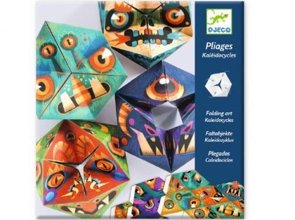 djeco, творчески комплект, киригами, японско изкуство, изкуство с хартия, чудовища, творчество, игра, игри, играчка, играчки