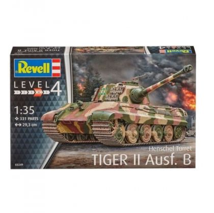 Revell, сглобяем модел, боен танк, танк от германската войска, Втората световна война,  германски танк Tiger II Ausf.B Henschel Turret, сглобяема играчка, игра, игри, играчка, играчки 