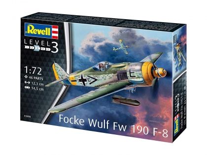 Revell, сглобяем модел, Фоки Улф Fw190 F-8, сглобяем изтребител, изтребител бомбардировач, играчки за сглобяване, игра, игри, играчка, играчки 