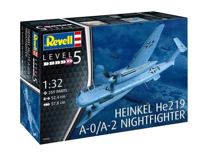 Revell, сглобяем модел, хенкел He219 A-0, самолет, Втората световна война, самолет от Втората световна война, сглобяем самолет, конструктор, конструктори, игра, игри, играчка, играчки 