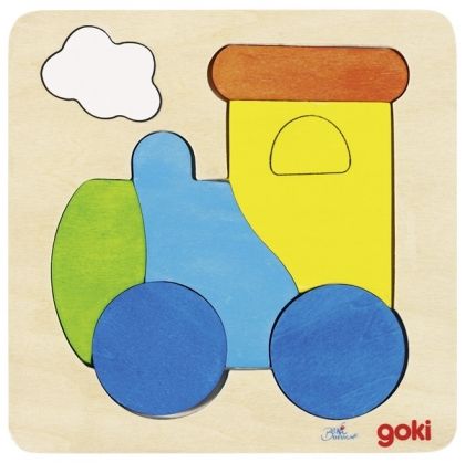 goki, дървен пъзел в рамка, локомотив, дървен пъзел, забавен пъзел, детски пъзел, малък пъзел, пъзел, пъзели, puzzle, puzzles