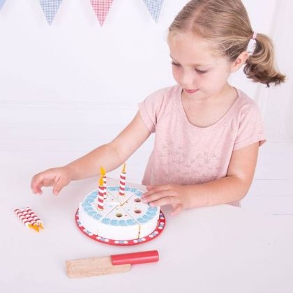 bigjigs, дървена торта за рязане, рожден ден, торта за рожден ден, дървена торта, торта за рязане, торта играчка, торта от дърво, честит рожден ден, свещички, игра, игри, играчка, играчки