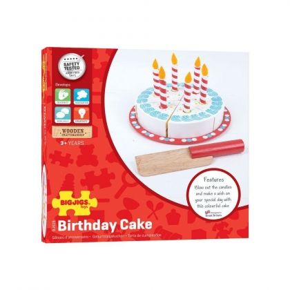 bigjigs, дървена торта за рязане, рожден ден, торта за рожден ден, дървена торта, торта за рязане, торта играчка, торта от дърво, честит рожден ден, свещички, игра, игри, играчка, играчки