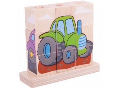 bigjigs, дървени кубчета за нанизване, превозни средства, дървени кубчета, кубчета за нанизване, игра за нанизване, нанижи кубчетата, транспорт, игра, игри, играчка, играчки