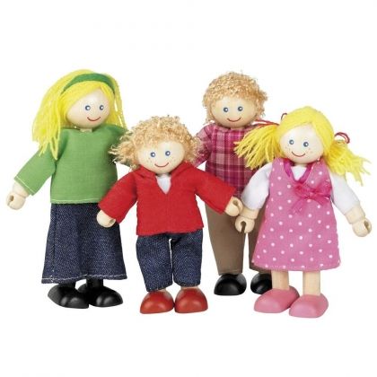 bigjigs, комплект дървени кукли, европейско семейство, семейство, дървени кукли, дървени куклички, комплект кукли, комплект куклички, кукли от дърво, куклена къща, къща за кукли, кукли за къща, игра, игри, играчка, играчки