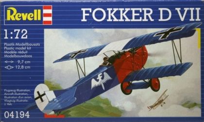 Revell, сглобяем модел, фоки D VII, сглобяем модел на самолет, самолет за сглобяване, самолет от Първата световна война, самолет, играчка за сглобяване, конструктор, конструктори, игра, игри, играчка, играчки 