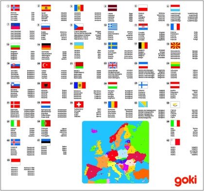 Goki, детски, дървен, пъзел, европа, страните в европа, пъзел, пъзели, puzzles, пъзелите, пъзели игри
