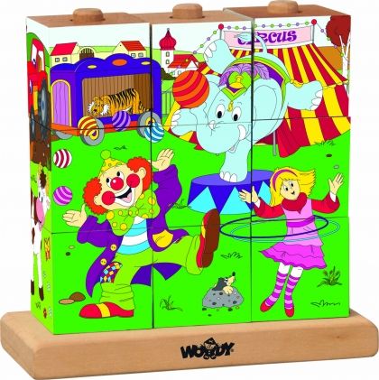 Woody, дървени, кубчета, низанка, цирк, дървена играчка, образователна играчка, обучителна играчка, пъзел, пъзели, puzzles, пъзелите, пъзели игри