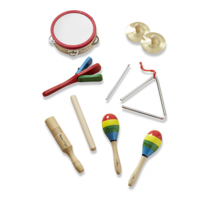 melissa & doug, комплект музикални инструменти, банда в кутия, музикални инструменти, музика, перкусии, перкусионни инструменти, инструменти, игра, игри, играчка, играчки